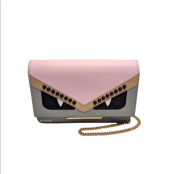 Fendi Handbags - Authentic Fendi Wallet On Chain Monster Pink